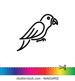 Web line icon. Parrot.