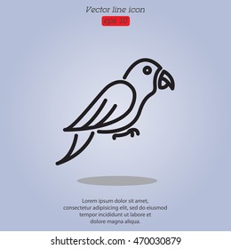 Web line icon. Parrot.