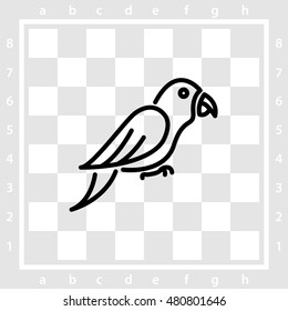 Web line icon. Parrot.