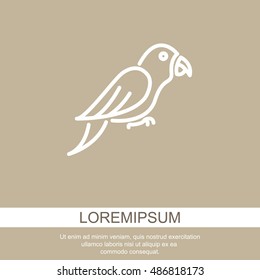 Web line icon. Parrot.