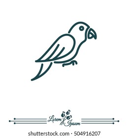 Web line icon. Parrot.