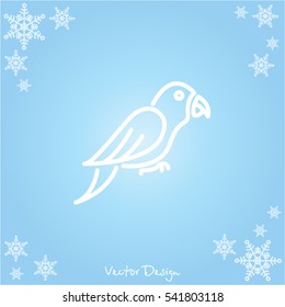 Web line icon. Parrot.