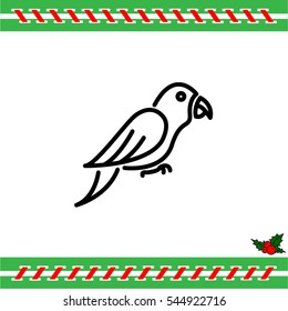 Web line icon. Parrot.