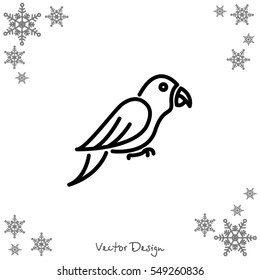 Web line icon. Parrot.
