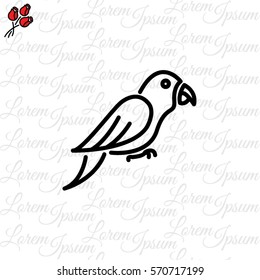 Web line icon. Parrot.