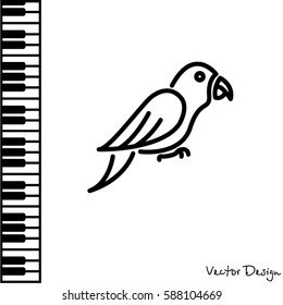 Web line icon. Parrot.