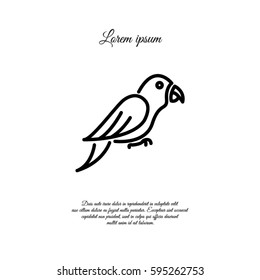 Web line icon. Parrot.