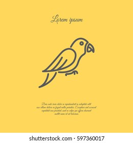 Web line icon. Parrot.