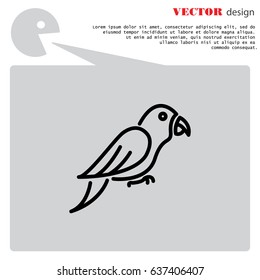 Web line icon. Parrot.