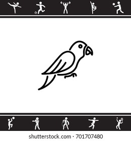 Web line icon. Parrot.