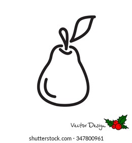 Web line icon. Pear