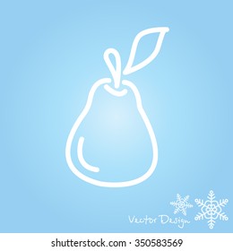 Web line icon. Pear