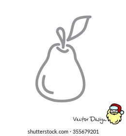 Web line icon. Pear