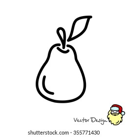 Web line icon. Pear