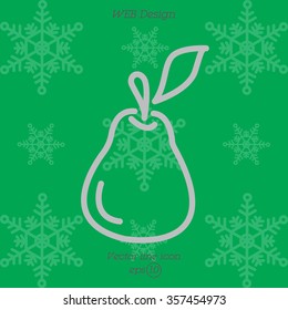 Web line icon. Pear