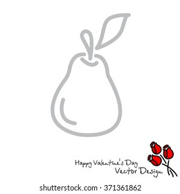 Web line icon. Pear