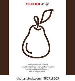 Web line icon. Pear