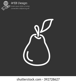 Web line icon. Pear