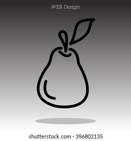 Web line icon. Pear