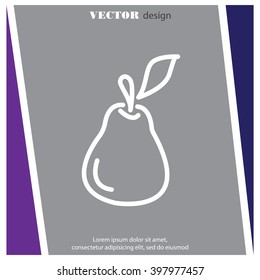 Web line icon. Pear
