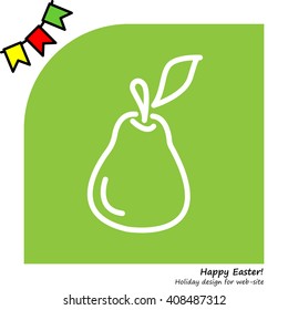 Web line icon. Pear