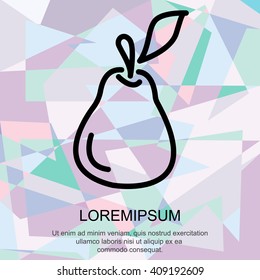 Web line icon. Pear
