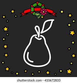 Web line icon. Pear