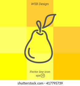 Web line icon. Pear