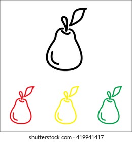 Web line icon. Pear