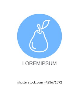 Web line icon. Pear