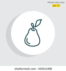 Web line icon. Pear