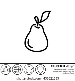 Web line icon. Pear