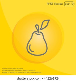 Web line icon. Pear