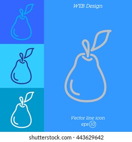 Web line icon. Pear