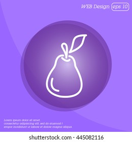 Web line icon. Pear