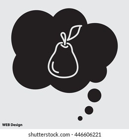 Web line icon. Pear