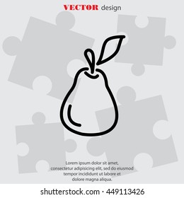 Web line icon. Pear
