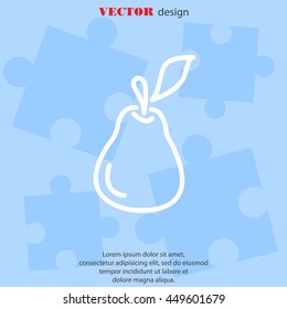 Web line icon. Pear