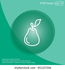Web line icon. Pear