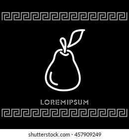 Web line icon. Pear
