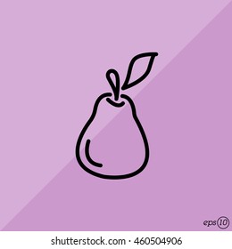 Web line icon. Pear