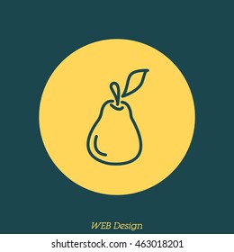 Web line icon. Pear