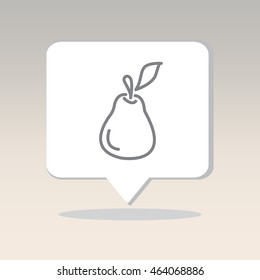 Web line icon. Pear