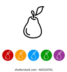 Web line icon. Pear