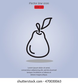 Web line icon. Pear