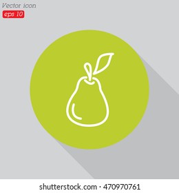 Web line icon. Pear