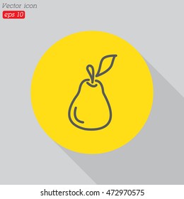 Web line icon. Pear