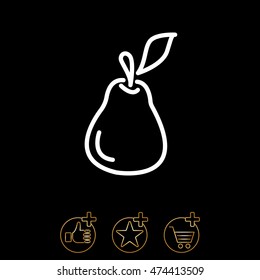 Web line icon. Pear