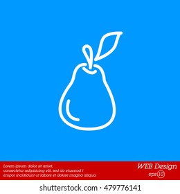 Web line icon. Pear