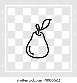 Web line icon. Pear